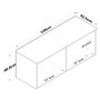 Hanah Home Armario Multiusos BA120 - 2670 Nogal y Blanco